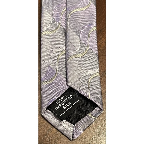 Gianfranco Ruffini Italy Purple Gray 100% Silk Men’s Neck Tie Made In usa - Picture 7 of 9